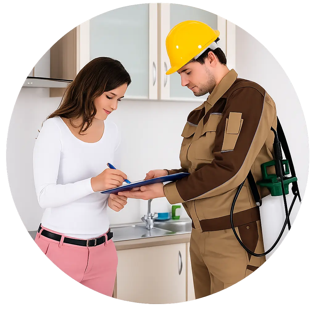 Certified pest control technician providing safe pest treatment in Dubai
